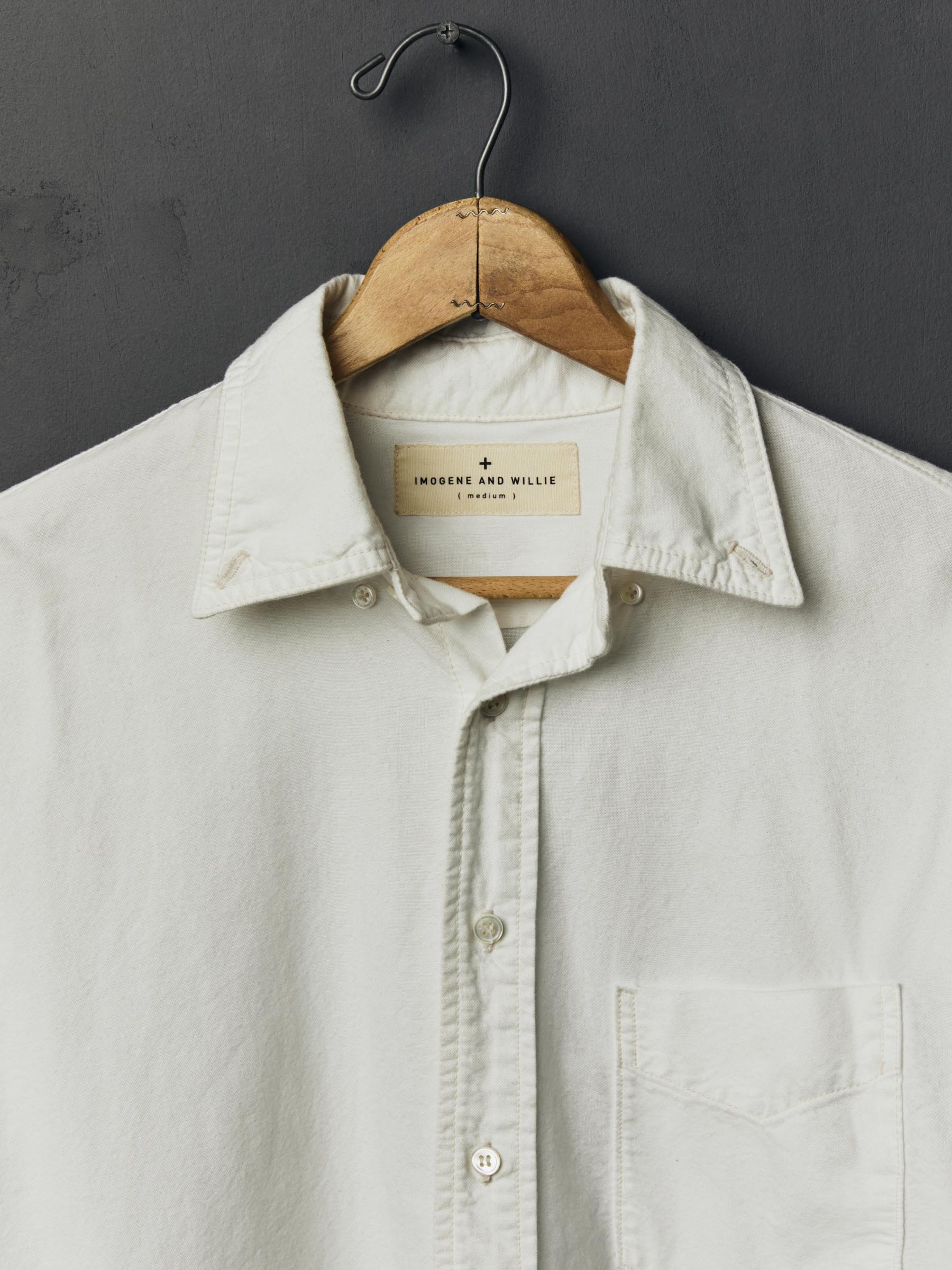 lightweight beach oxford in white - Image 2