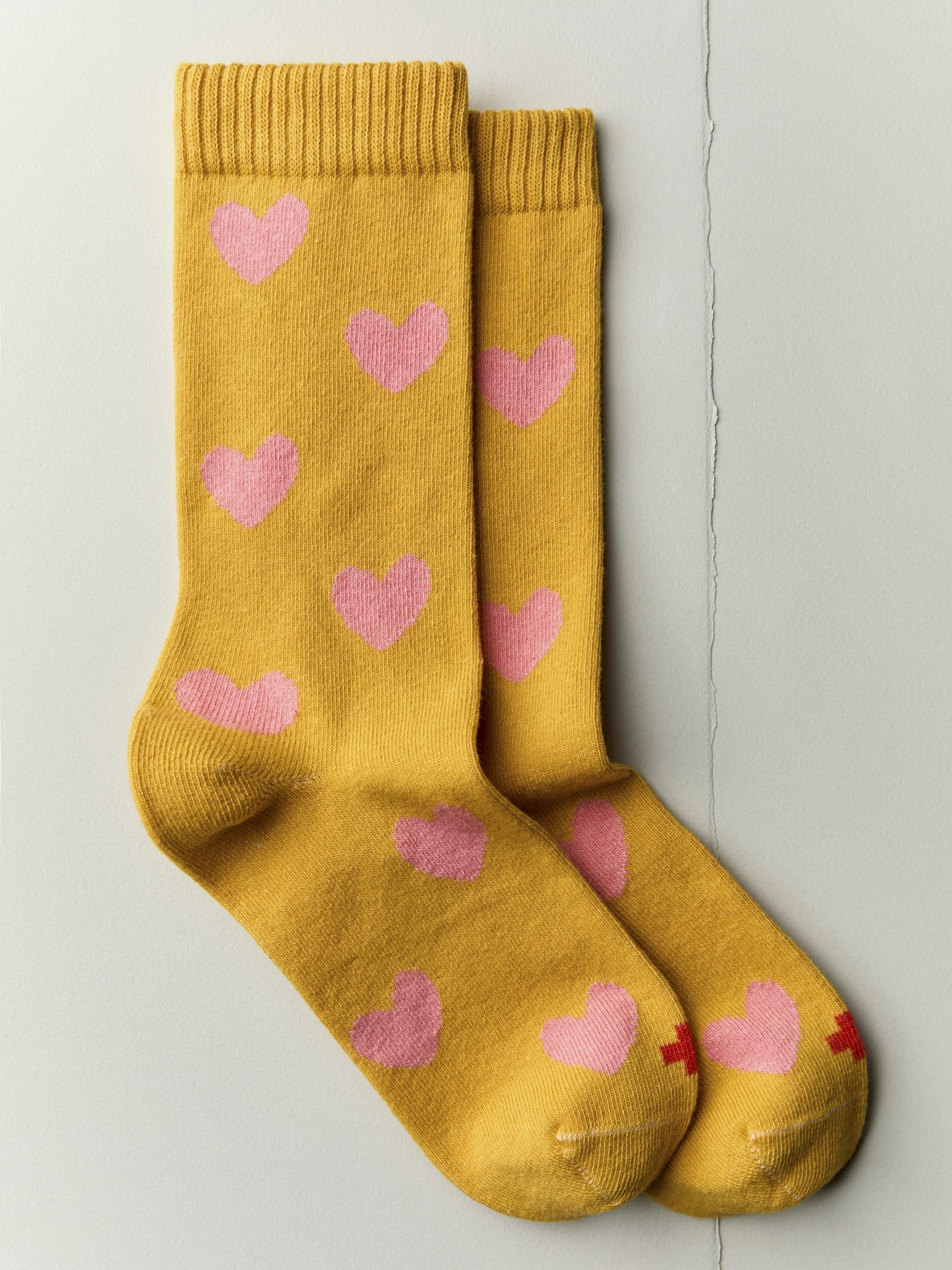 heart sock in gold