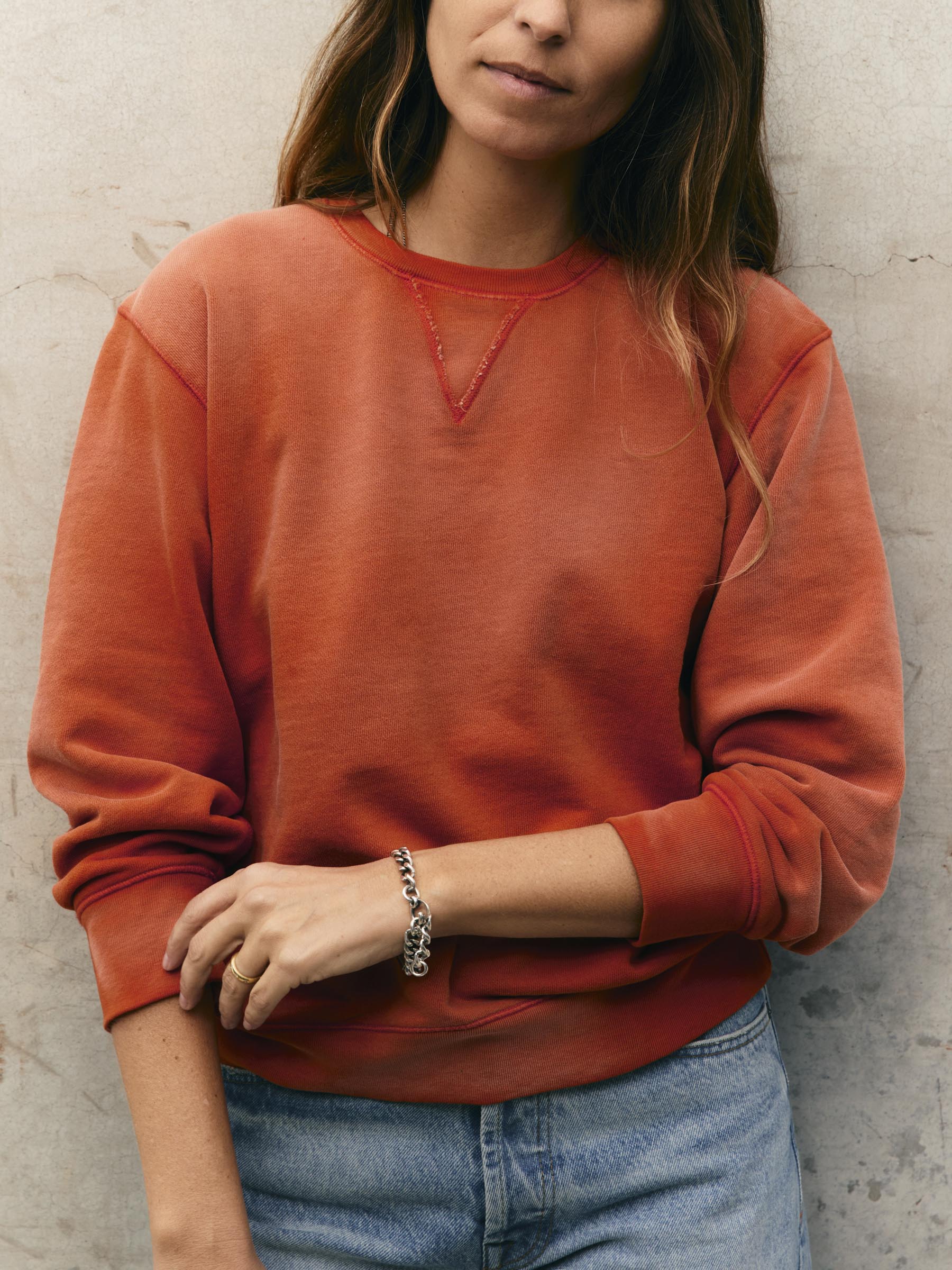 hilts sweatshirt sunfaded red
