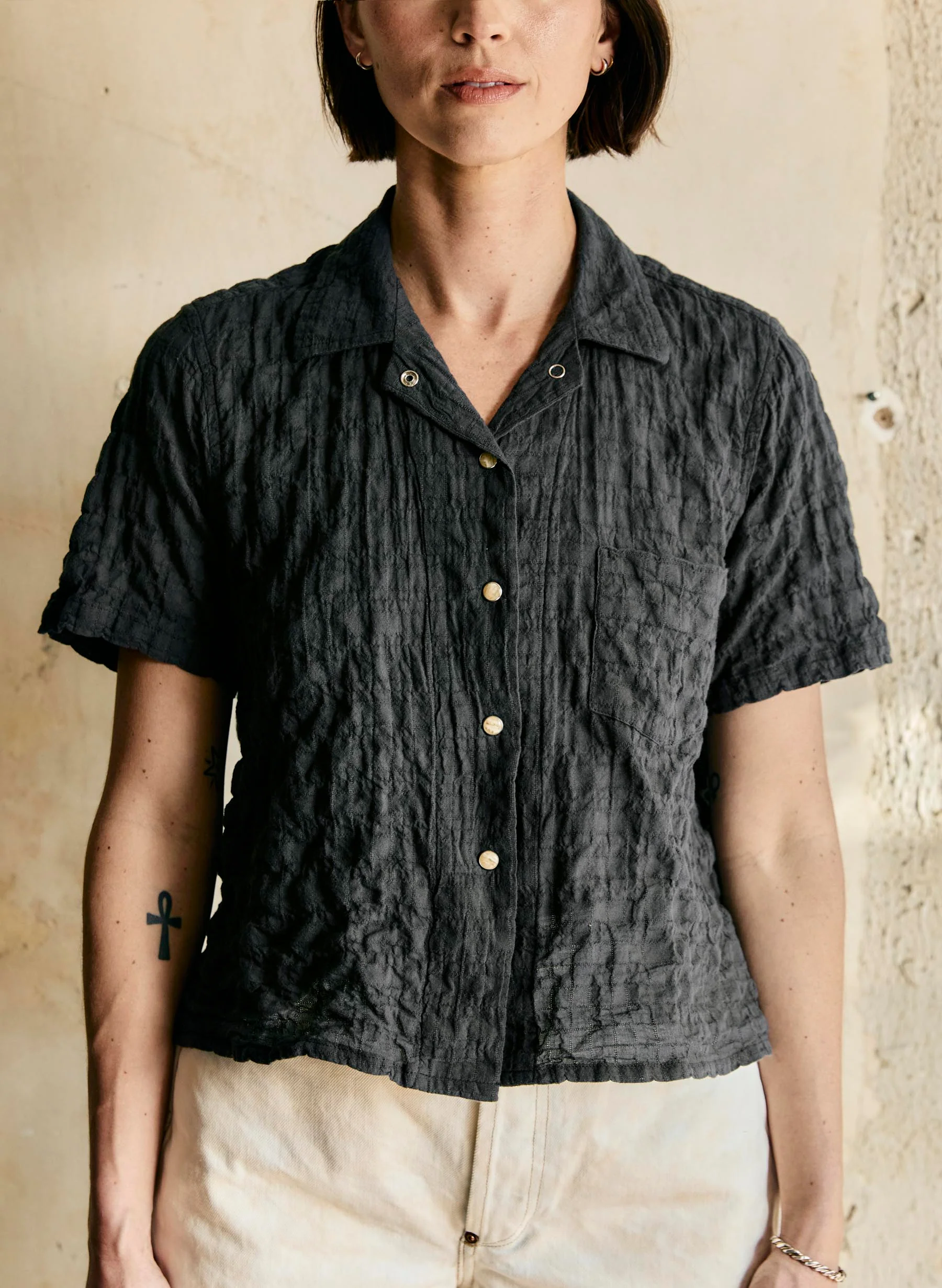 i+w x richter goods dobby woven pearl snap