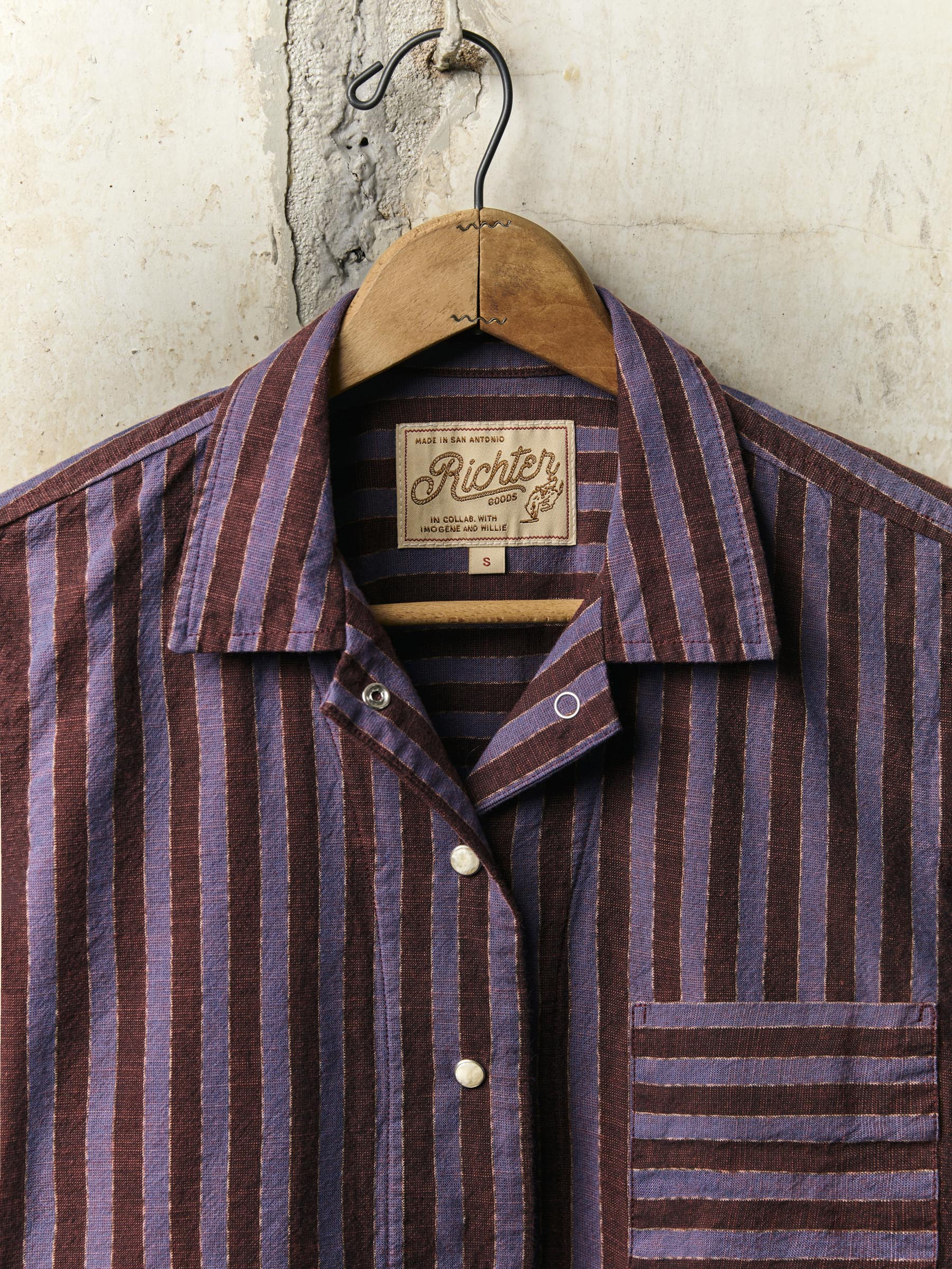 i+w x richter goods itajime stripe pearl snap - Image 2