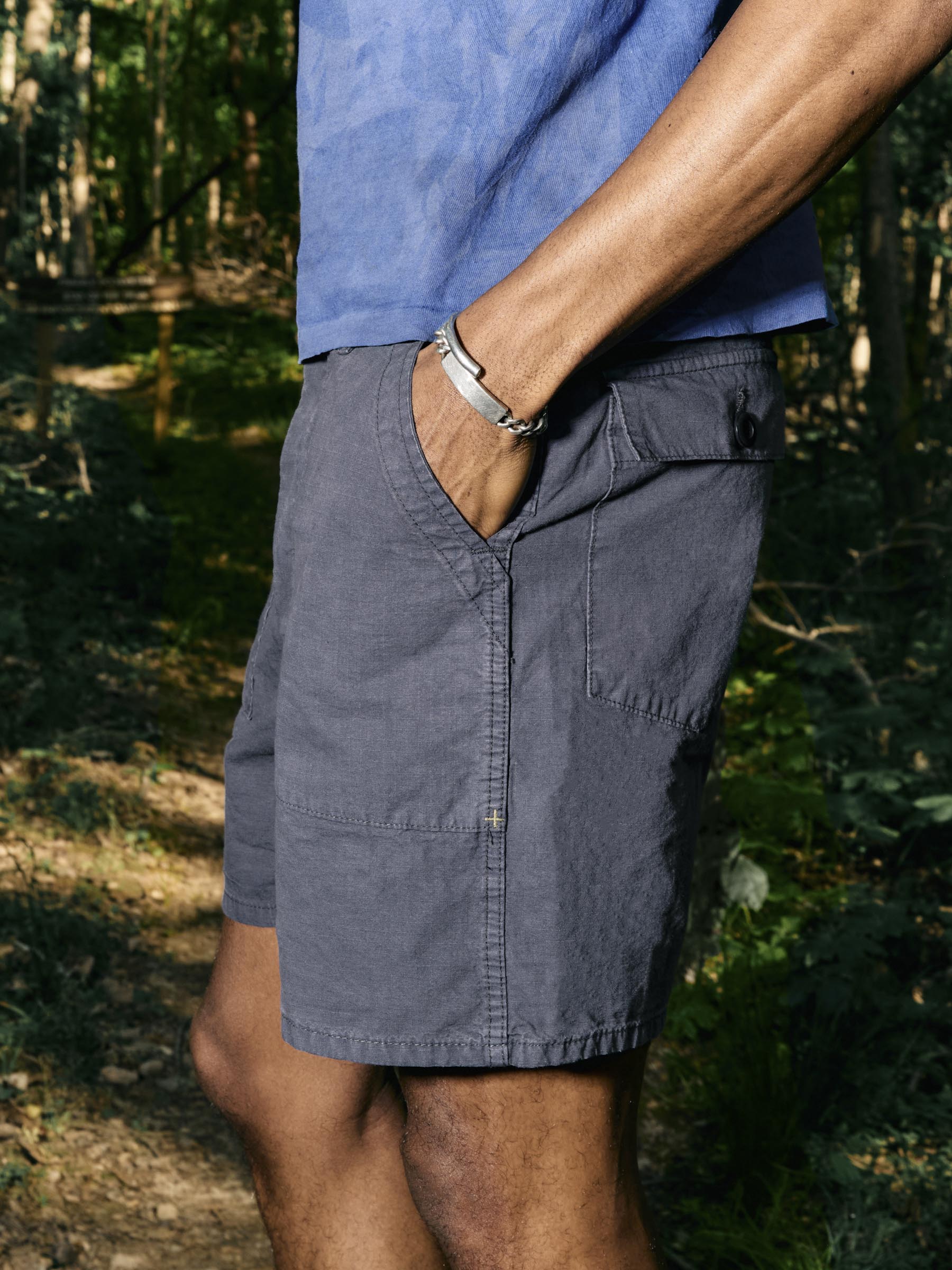 the ripstop fatigue short in sunfaded navy - Image 4