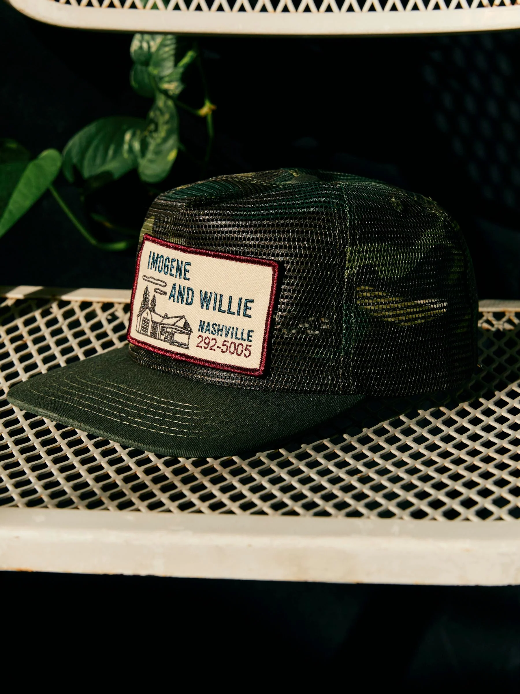 the "service station" mesh trucker in camo - Image 2